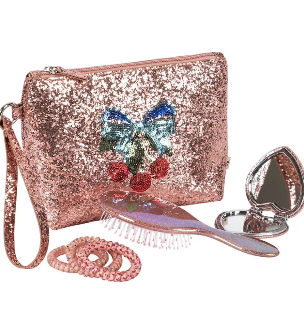 Konges Sløjd Toilettaske m. Tilbehør - Glitter Rose