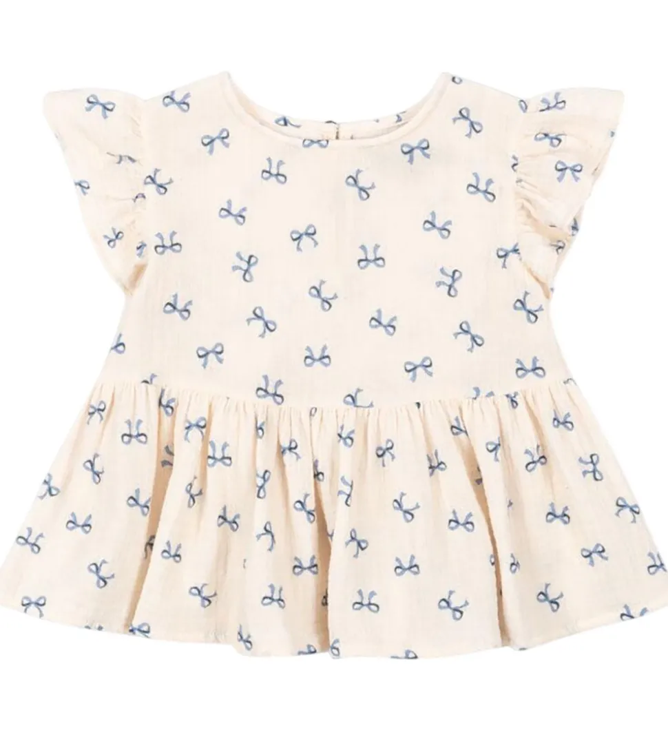 Konges Sløjd Top - Musselin - Coco - Bow Bleu