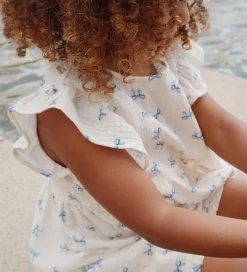 Konges Sløjd Top - Musselin - Coco - Bow Bleu