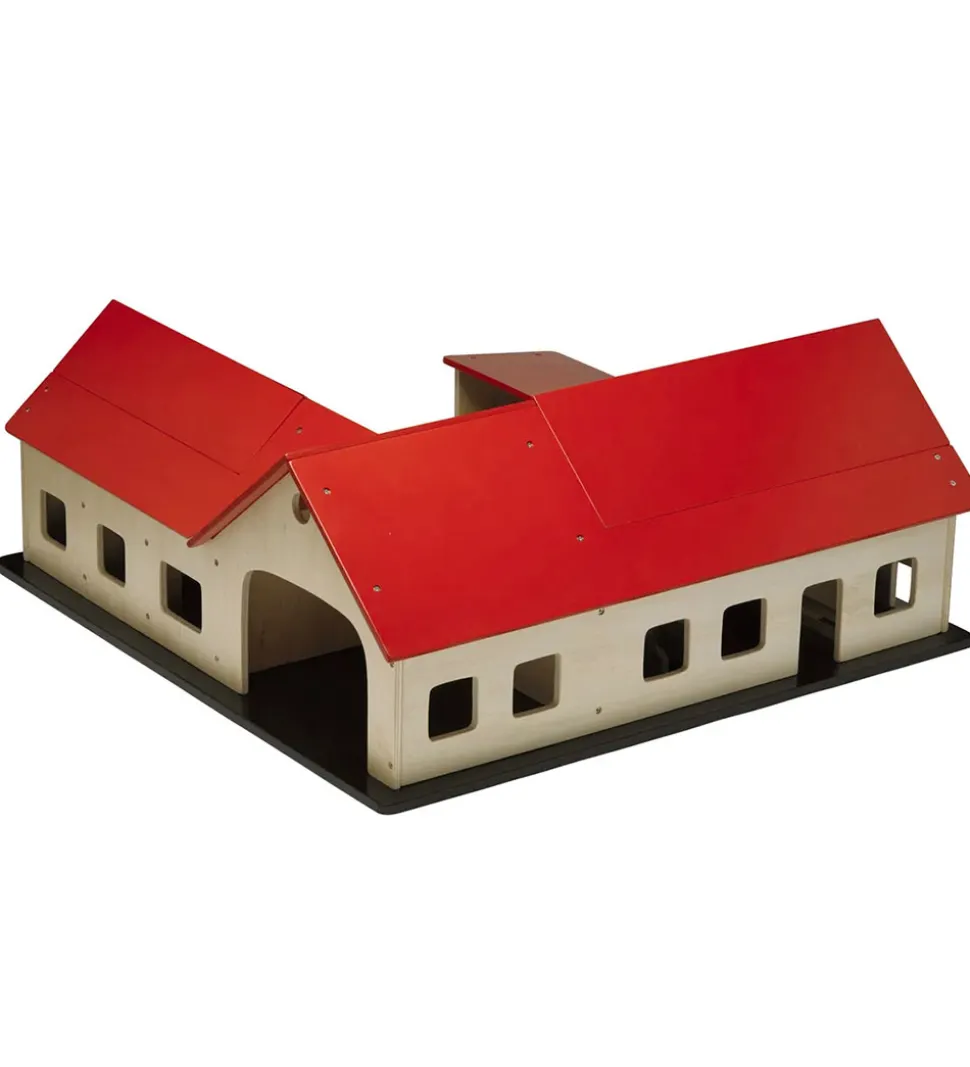 Krea Bondegård - Træ - 60x60 cm - Natur/Rød