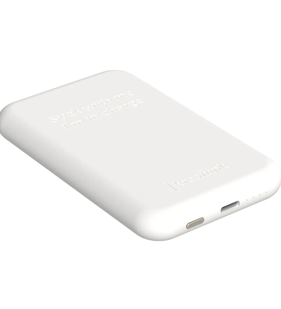 Kreafunk Powerbank - toCHANGE QI - Hvid - 5.000mAh