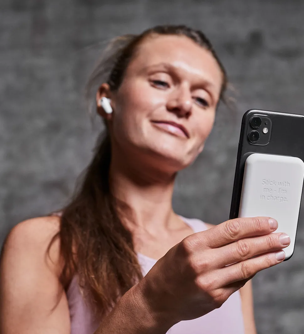 Kreafunk Powerbank - toCHANGE QI - Hvid - 5.000mAh