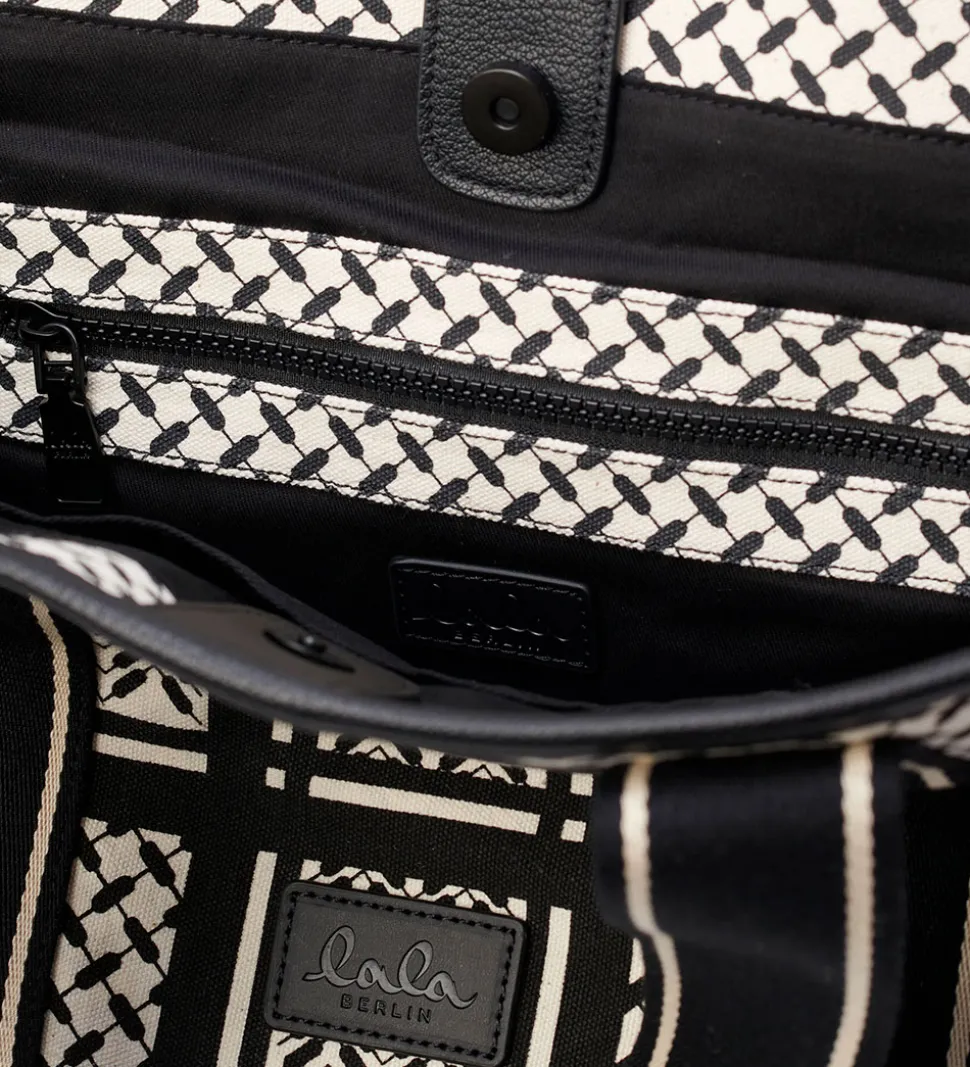 Lala Berlin Shopper - East West Tote Marin - Heritage Stripe Bla