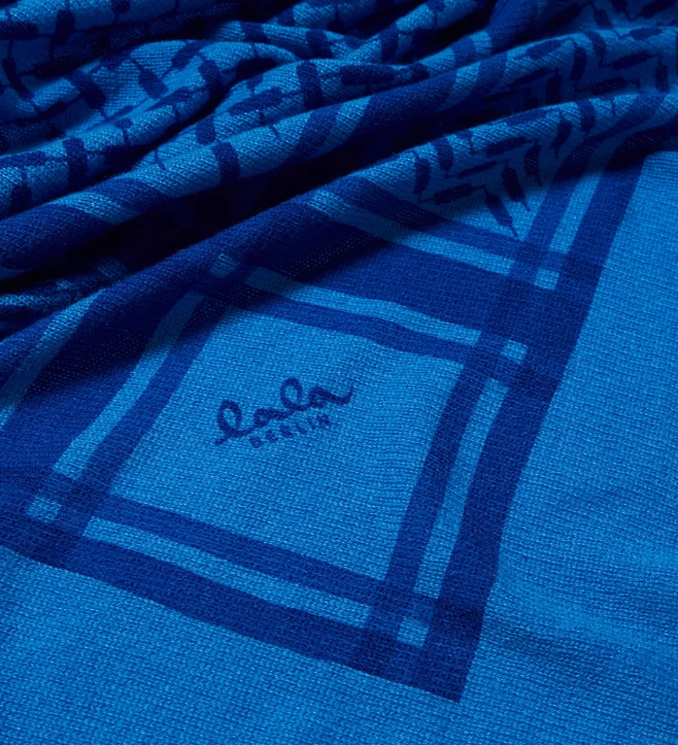 Lala Berlin Tørklæde - Triangle Trinity Classic M - Blå