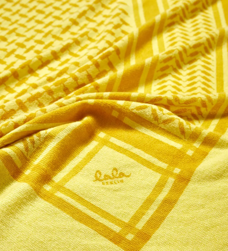 Lala Berlin Tørklæde - Triangle Trinity Classic M - Gul