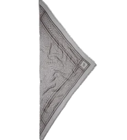 Lala Berlin Tørklæde - Triangle Tilda - Swoosh Light Blue/Brown