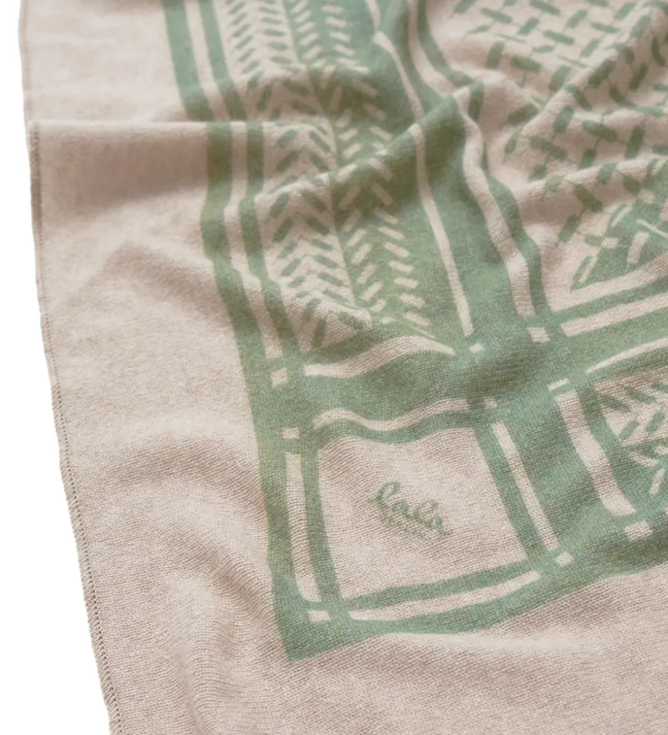 Lala Berlin Tørklæde - 162x85 - Triangle Puzzle - Dune/Sage