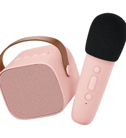 Lalarma Højtaler m. Mikrofon - Trådløs - Karaoke - Rosa