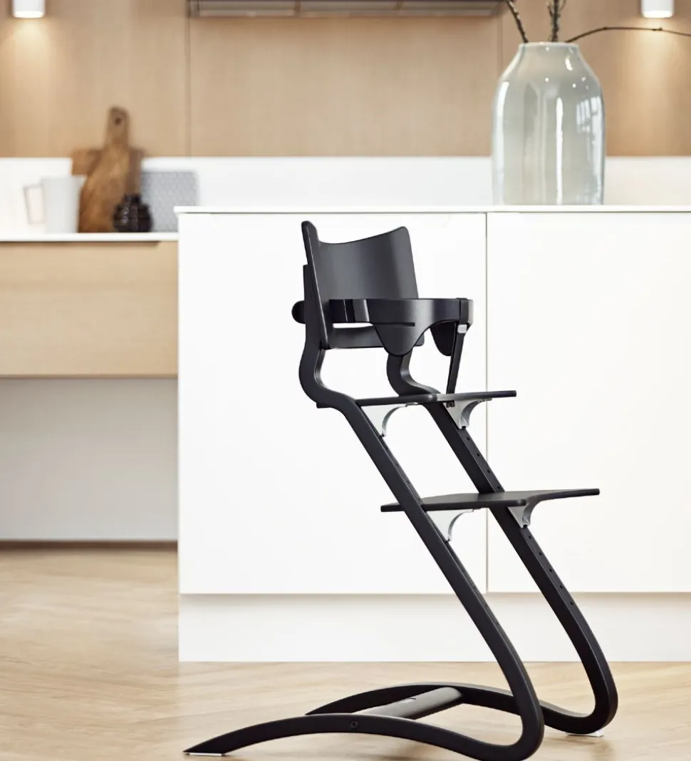 Leander Classic Bøjle til Højstol - Sort m. Læderstrop