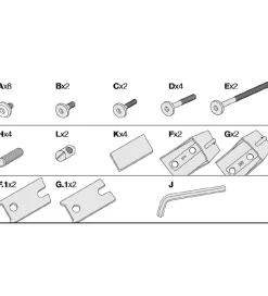 Leander Classic Tilpasningssæt til Højstol - 37 Dele - Skruer/Be