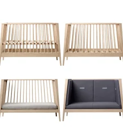 Leander Linea Babyseng - 132x65x90 cm - Bøg