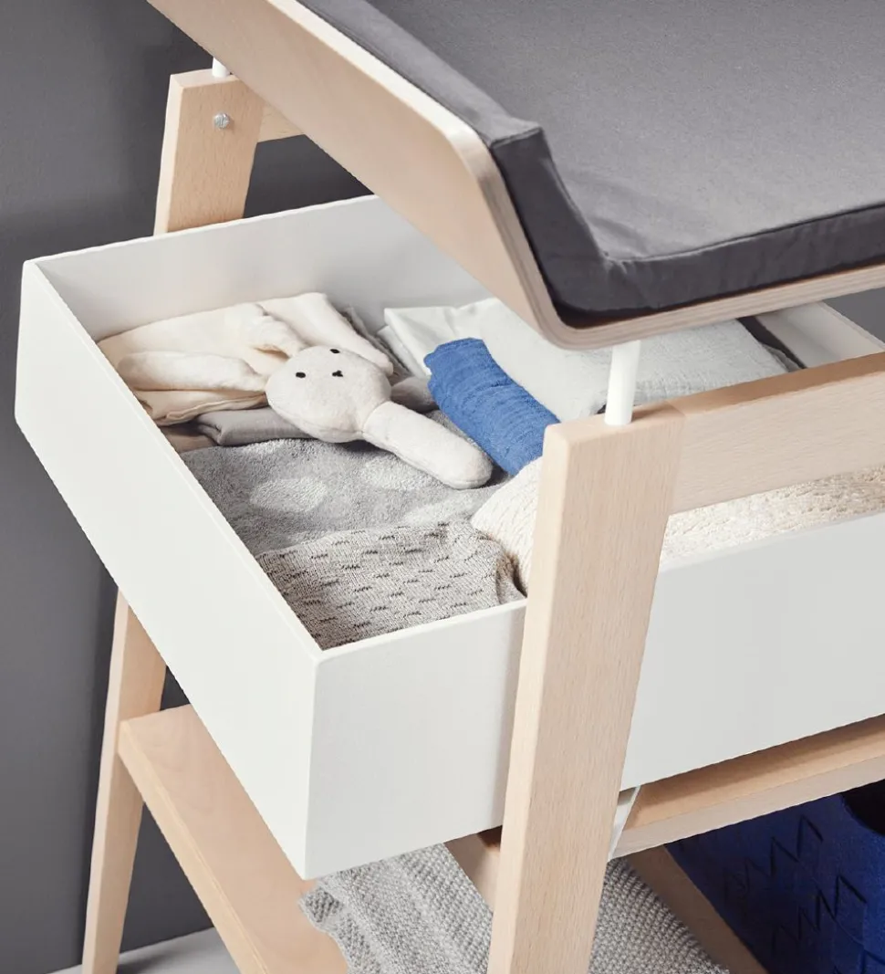 Leander Linea Skuffe til Puslebord - 90x50x16 cm - Hvid