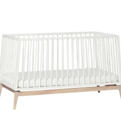 Leander Luna Babyseng - 140x70 - Hvid/Eg