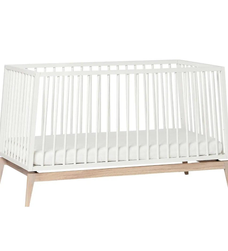 Leander Luna Babyseng - 140x70 - Hvid/Eg