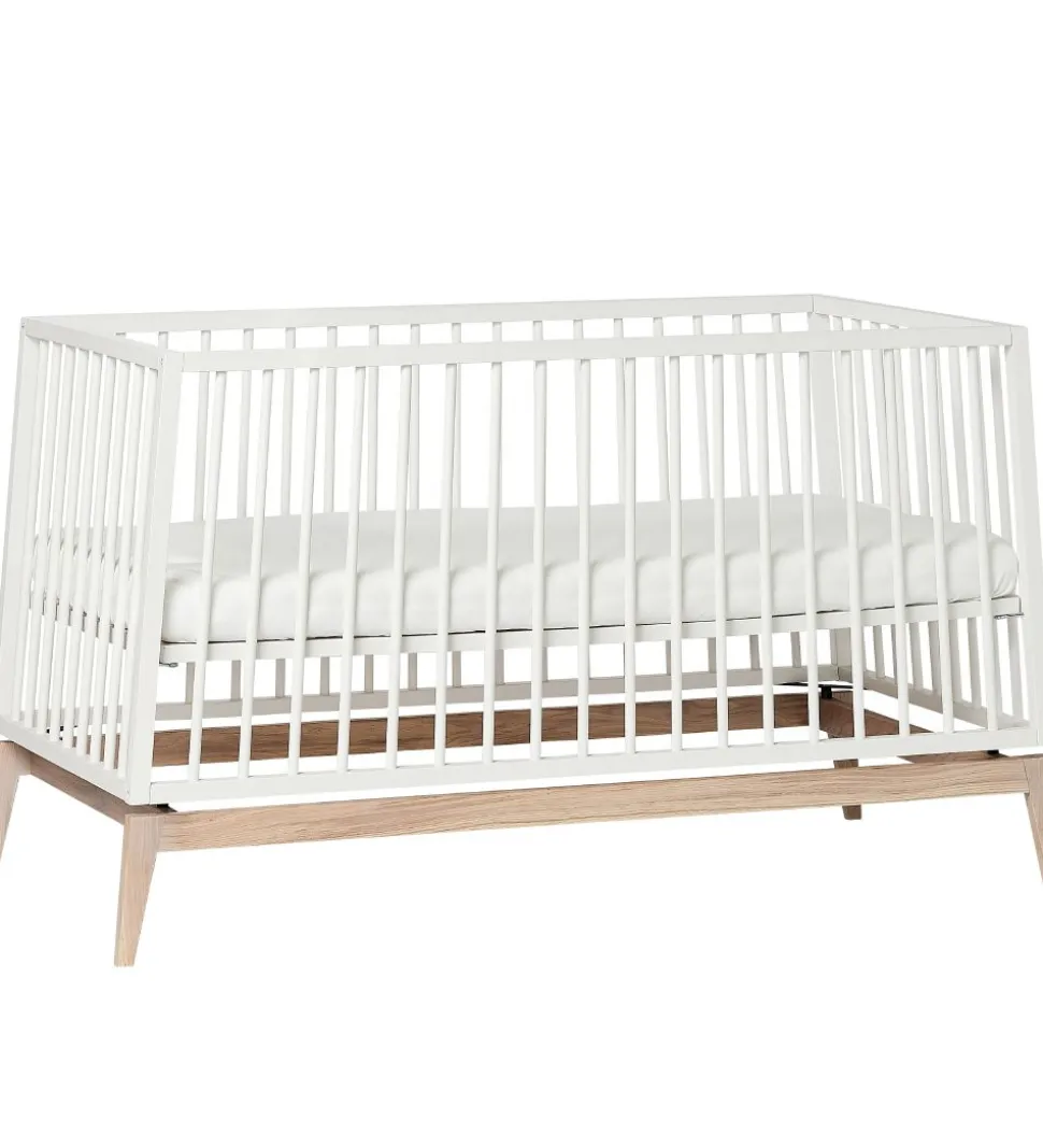 Leander Luna Babyseng - 140x70 - Hvid/Eg
