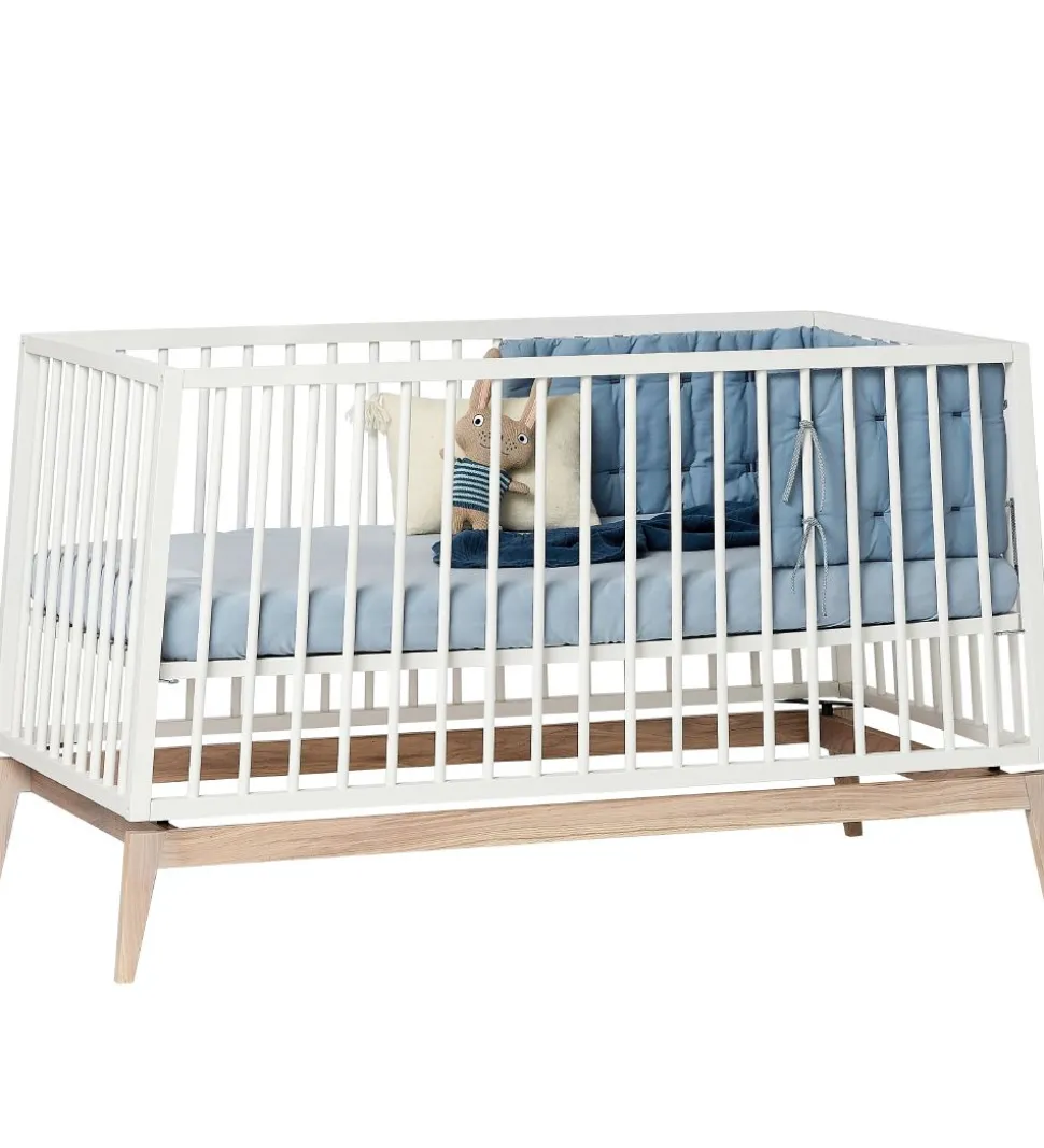 Leander Luna Babyseng - 140x70 - Hvid/Eg