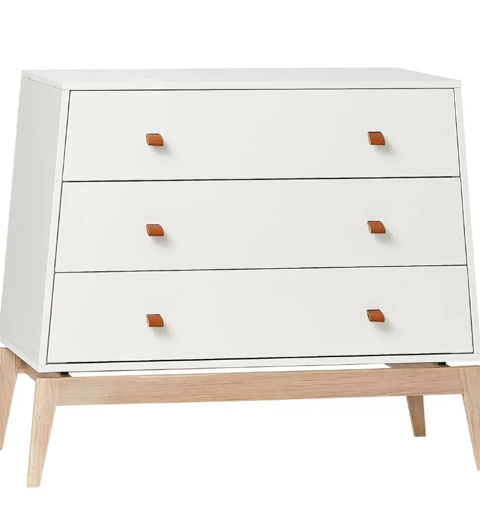 Leander Luna Kommode - 103x52x86 - Hvid/Eg