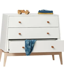 Leander Luna Kommode - 103x52x86 - Hvid/Eg