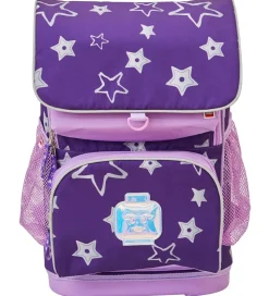 LEGO® Skoletaske m. Gymnastikpose - Stars - Lilla m. Stjerner
