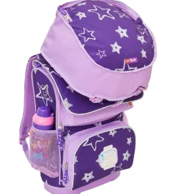 LEGO® Skoletaske m. Gymnastikpose - Stars - Lilla m. Stjerner