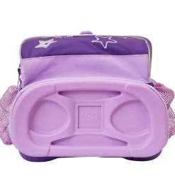 LEGO® Skoletaske m. Gymnastikpose - Stars - Lilla m. Stjerner