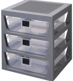 LEGO® Storage Opbevaring m. 3 skuffer - 32x34x37 - Grå