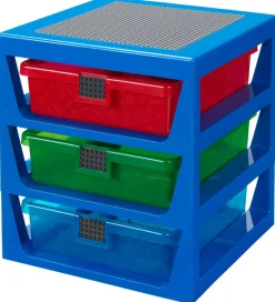 LEGO® Storage Opbevaring m. 3 Skuffer - 34x32x38 - Blå