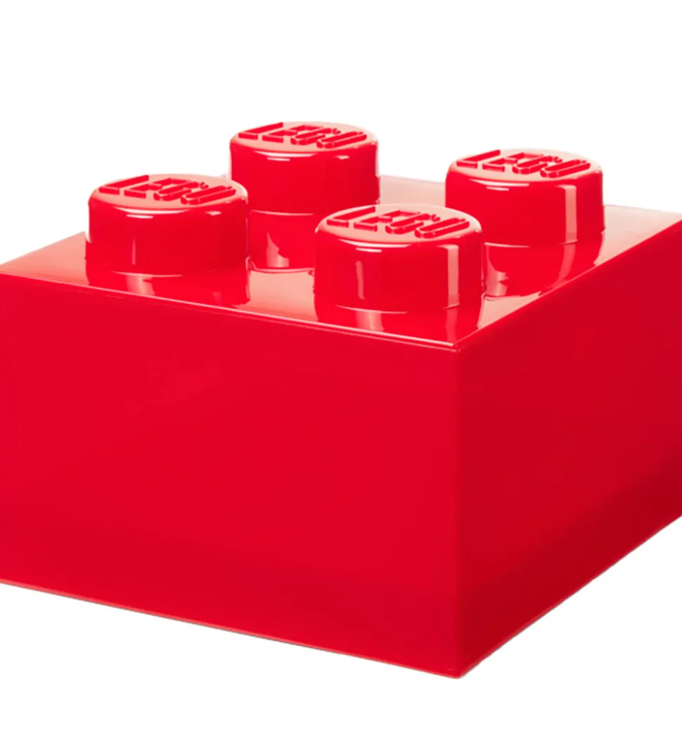 LEGO® Storage Opbevaringsboks - 4 Knopper - Translucent Red