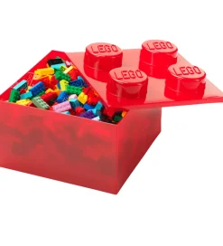 LEGO® Storage Opbevaringsboks - 4 Knopper - Translucent Red