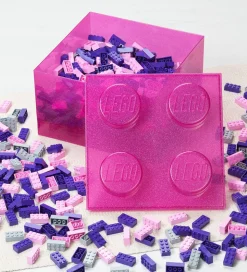 LEGO® Storage Opbevaringsboks - 4 Knopper - Glitter Medium Viole