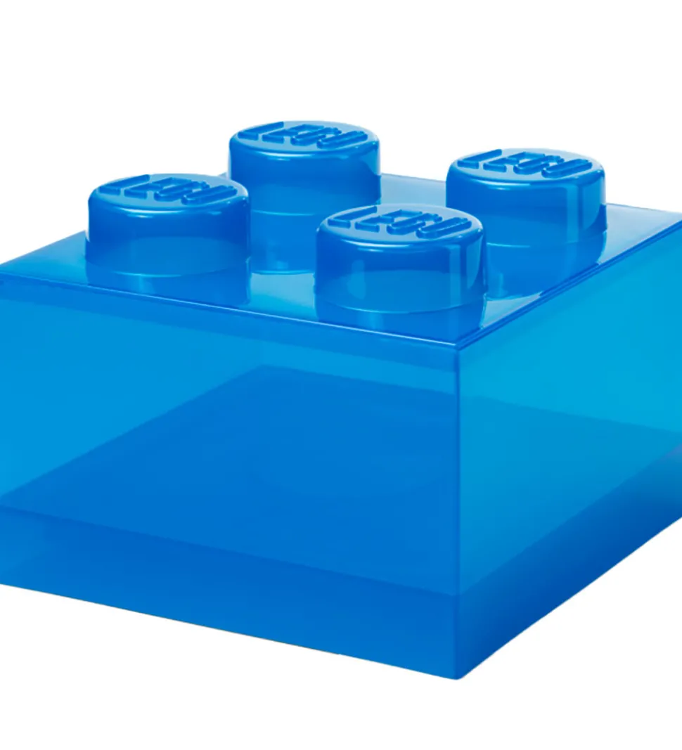 LEGO® Storage Opbevaringsboks - 4 Knopper - Translucent Blue