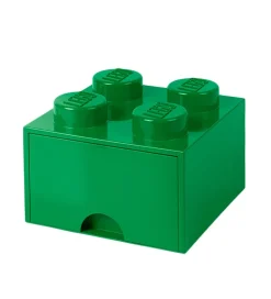 LEGO® Storage Opbevaringsskuffe - 4 Knopper - 25x25x18 - Grøn