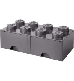 LEGO® Storage Opbevaringsskuffe - 8 Knopper - 50x25x18 - Mørkegr