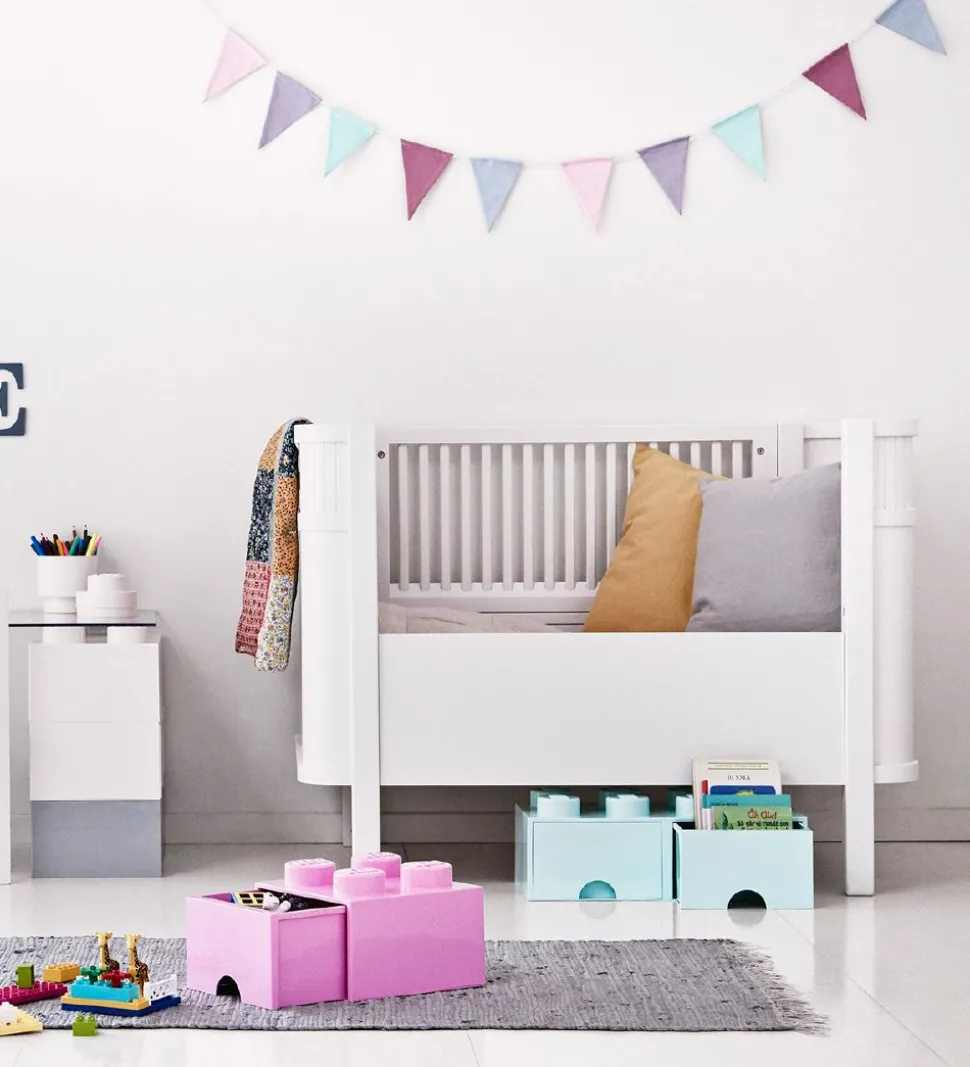 LEGO® Storage Opbevaringsskuffe - 8 Knopper - 50x25x18 - Aquablå