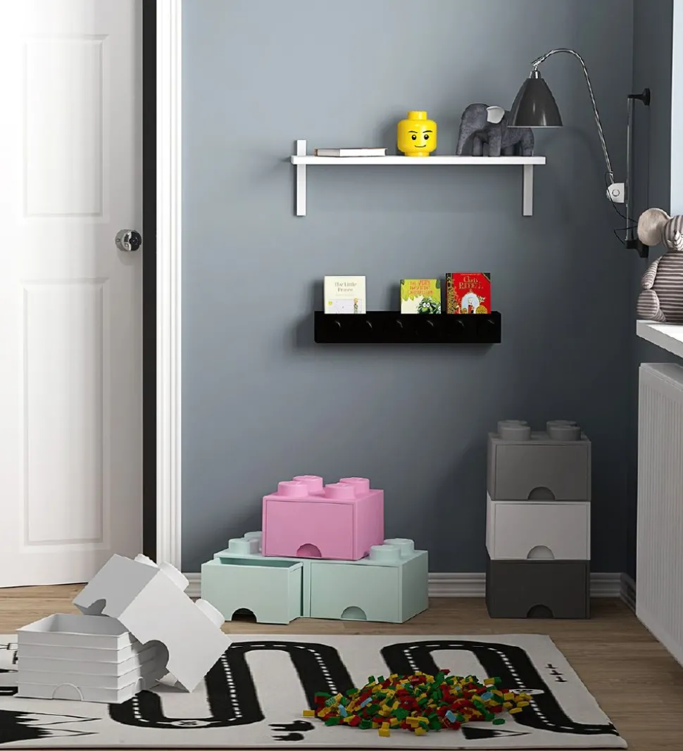 LEGO® Storage Opbevaringsskuffe - 8 Knopper - 50x25x18 - Aquablå