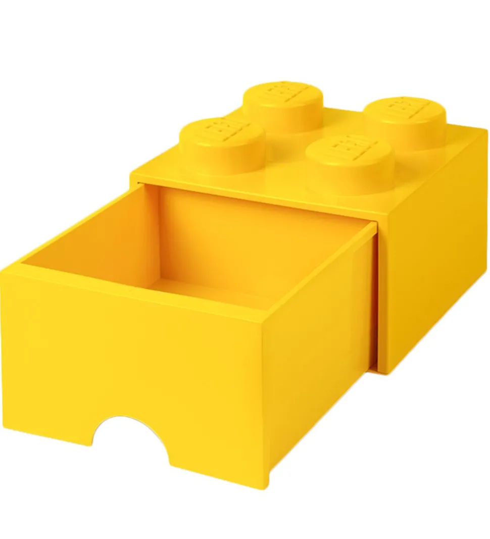 LEGO® Storage Opbevaringsskuffe - 4 Knopper - 25x25x18 - Gul