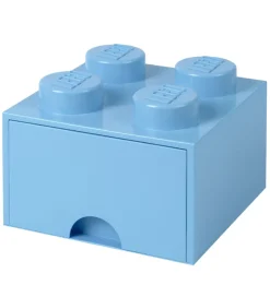 LEGO® Storage Opbevaringsskuffe - 4 Knopper - 25x25x18 - Lyseblå
