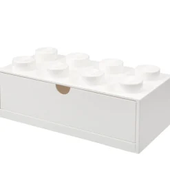 LEGO® Storage Opbevaringsskuffe - 8 Knopper - 31x15x9 - Hvid