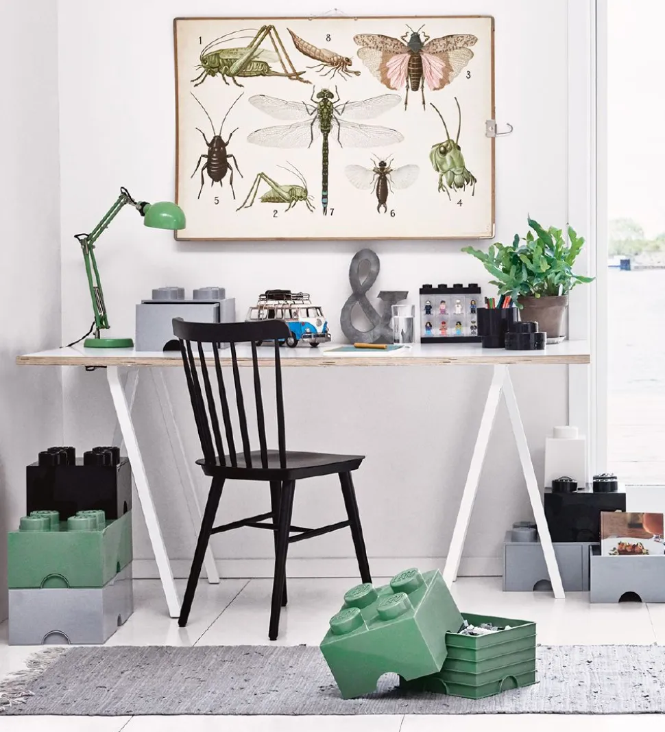 LEGO® Storage Opbevaringsskuffe - 8 Knopper - 50x25x18 - Grå