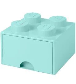 LEGO® Storage Opbevaringsskuffe - 4 Knopper - 25x25x18 - Aquablå