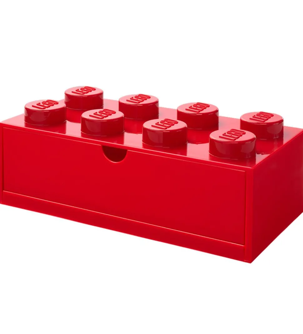LEGO® Storage Opbevaringsskuffe - 8 Knopper - 31x15x9 - Rød