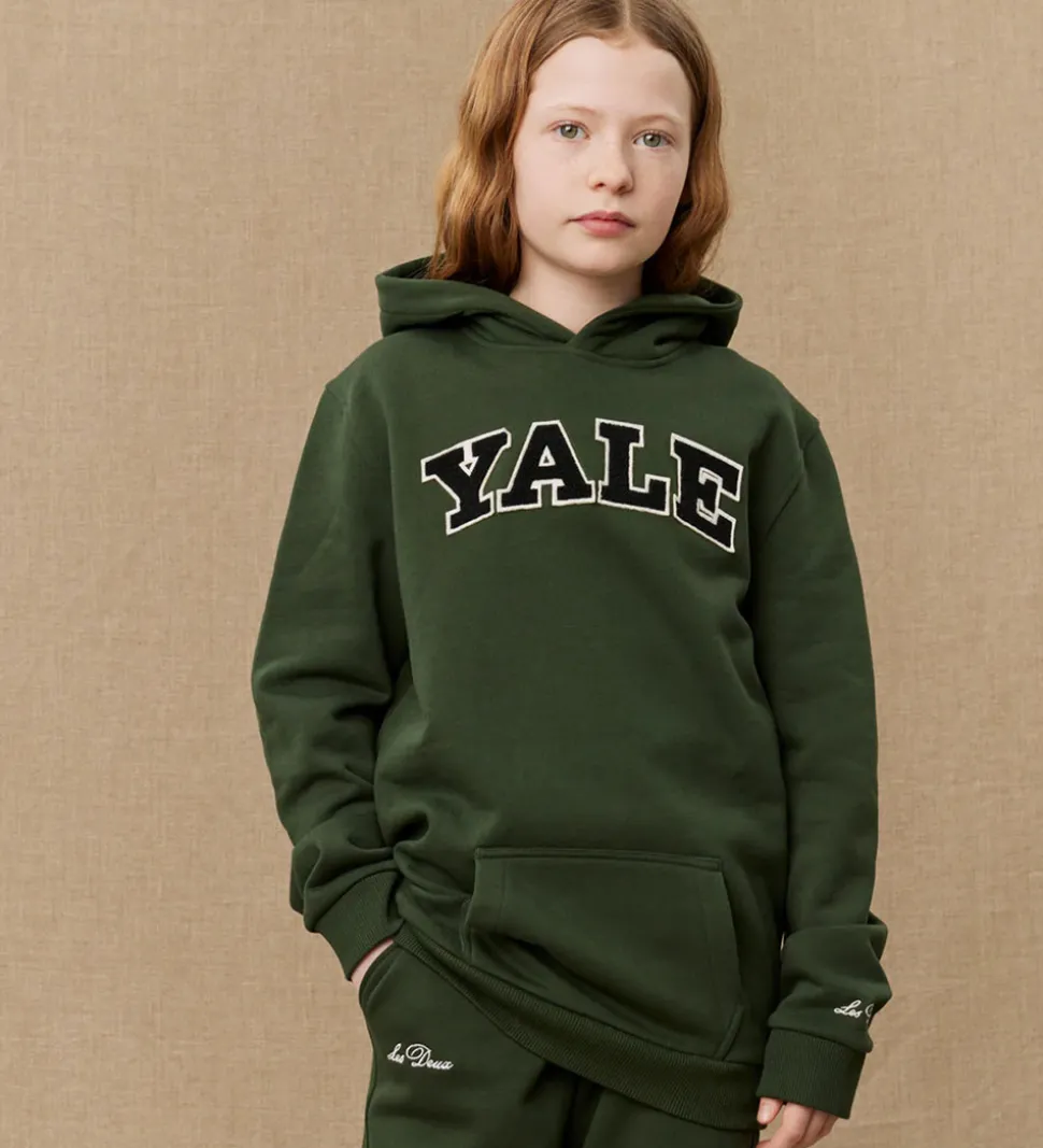 Les Deux Hættetrøje - Yale - Grøn/Sort