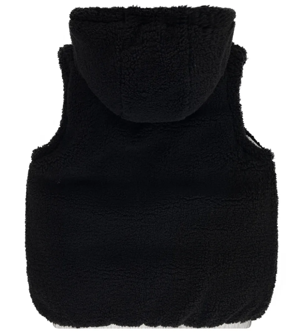 Levis Dynevest m. Fleece - Vendbar - Sølv/Sort