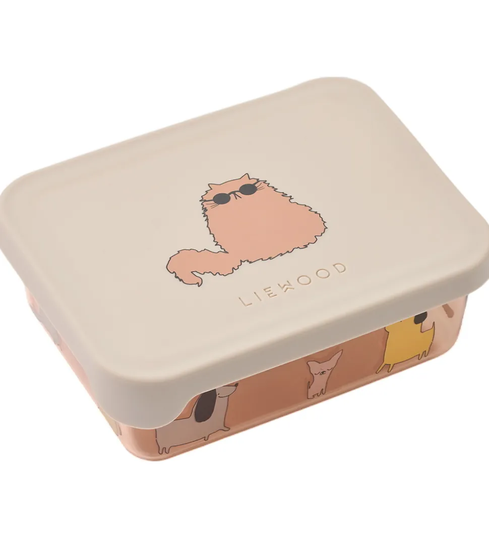 Liewood Snackbox - Ako - Cats and Dogs/Sandy