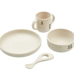 Liewood Spisesæt - Silikone - 4 dele - Vivi - Peach/Sea