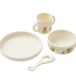 Liewood Spisesæt - Silikone - 4 Dele - Vivi - Elephant/Creme de