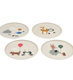 Liewood Tallerkener - Remco - 4-pak - Around The World/Sandy