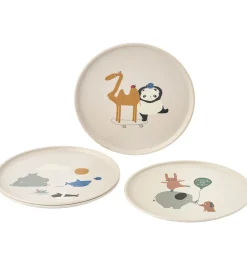 Liewood Tallerkener - Remco - 4-pak - Around The World/Sandy