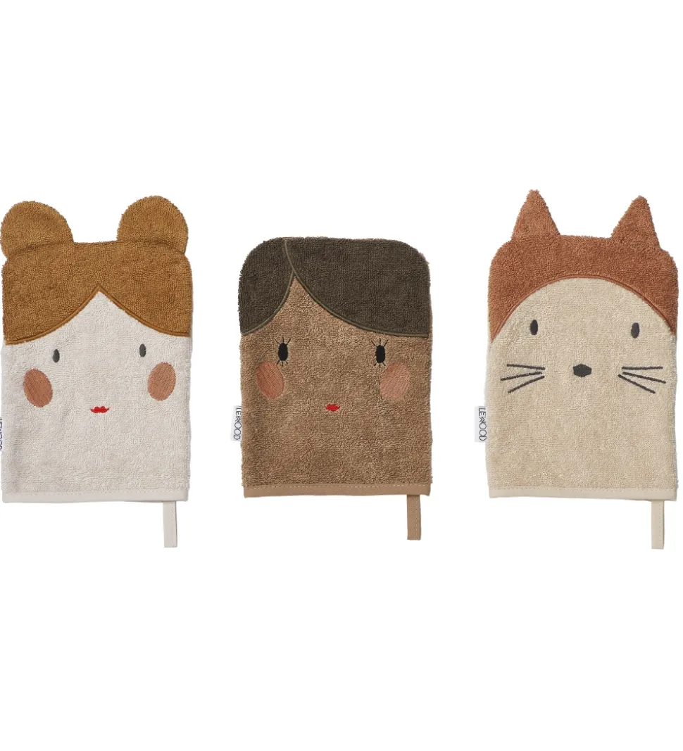 Liewood Vaskeklud - 3-pak - Sylvester - Doll/Sandy Mix
