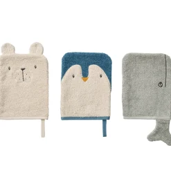 Liewood Vaskeklude - 3-Pak - Sylvester - Arctic Sea/Ocean View